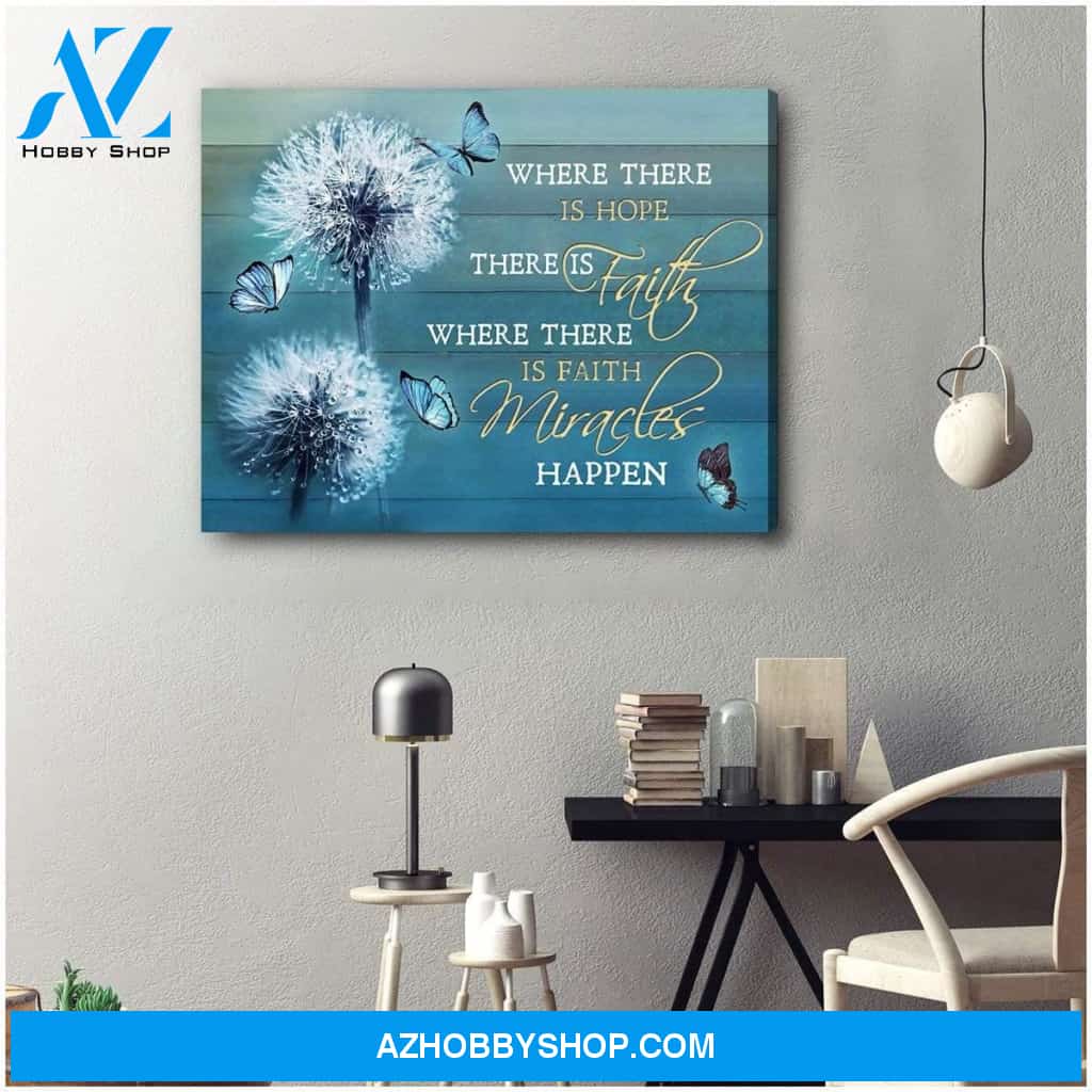 Zalooo Miracles Happen Butterfly Wall Art Canvas