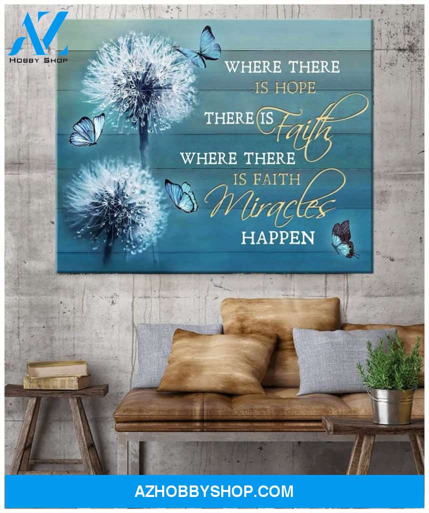 Miracles Happen Butterfly Wall Art Canvas