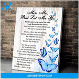Zalooo Miss Me, But Let Me Go Butterfly Wall Art Canvas