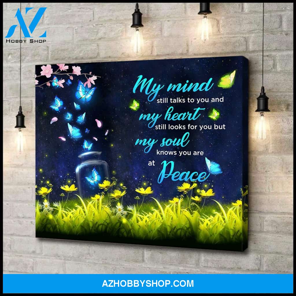 Missing love - My soul knows you are at peace - Personalized Canvas