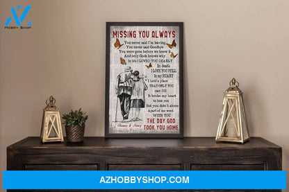Missing You Always The Day God Took You Home - Personalized Poster - Family