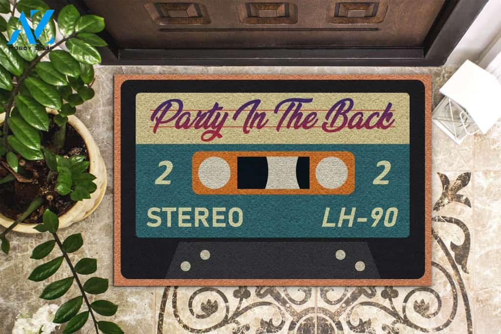 Mixtape Party In The Back Doormat | Welcome Mat | House Warming Gift