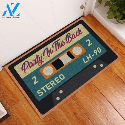 Mixtape Party In The Back Printed Doormat Indoor Outdoor, Gift For Friend Family Birthday Gift Home Decor Warm House Gift Welcome Matc