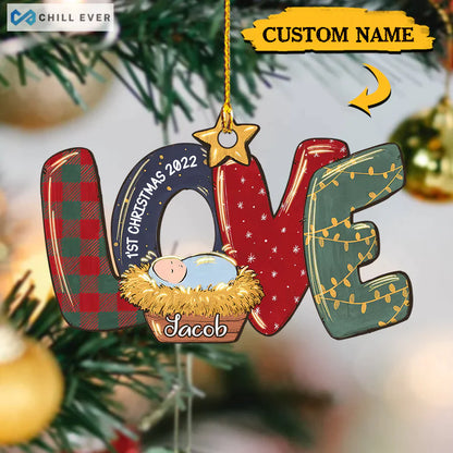 Love Baby's First Chrisrmas 2022 Acrylic Ornament CTH01