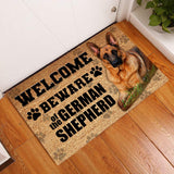Beware of the German Shepherd Doormat Gift Home Decor HN
