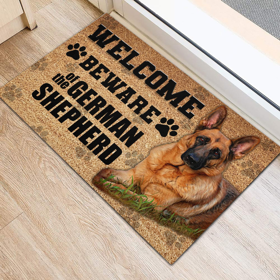 Beware of the German Shepherd Doormat Gift Home Decor HN