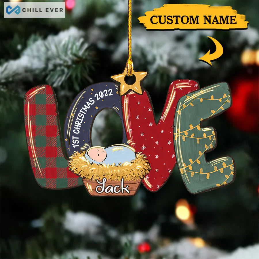 Love Baby's First Chrisrmas 2022 Acrylic Ornament CTH01