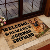 Beware of the German Shepherd Doormat Gift Home Decor HN