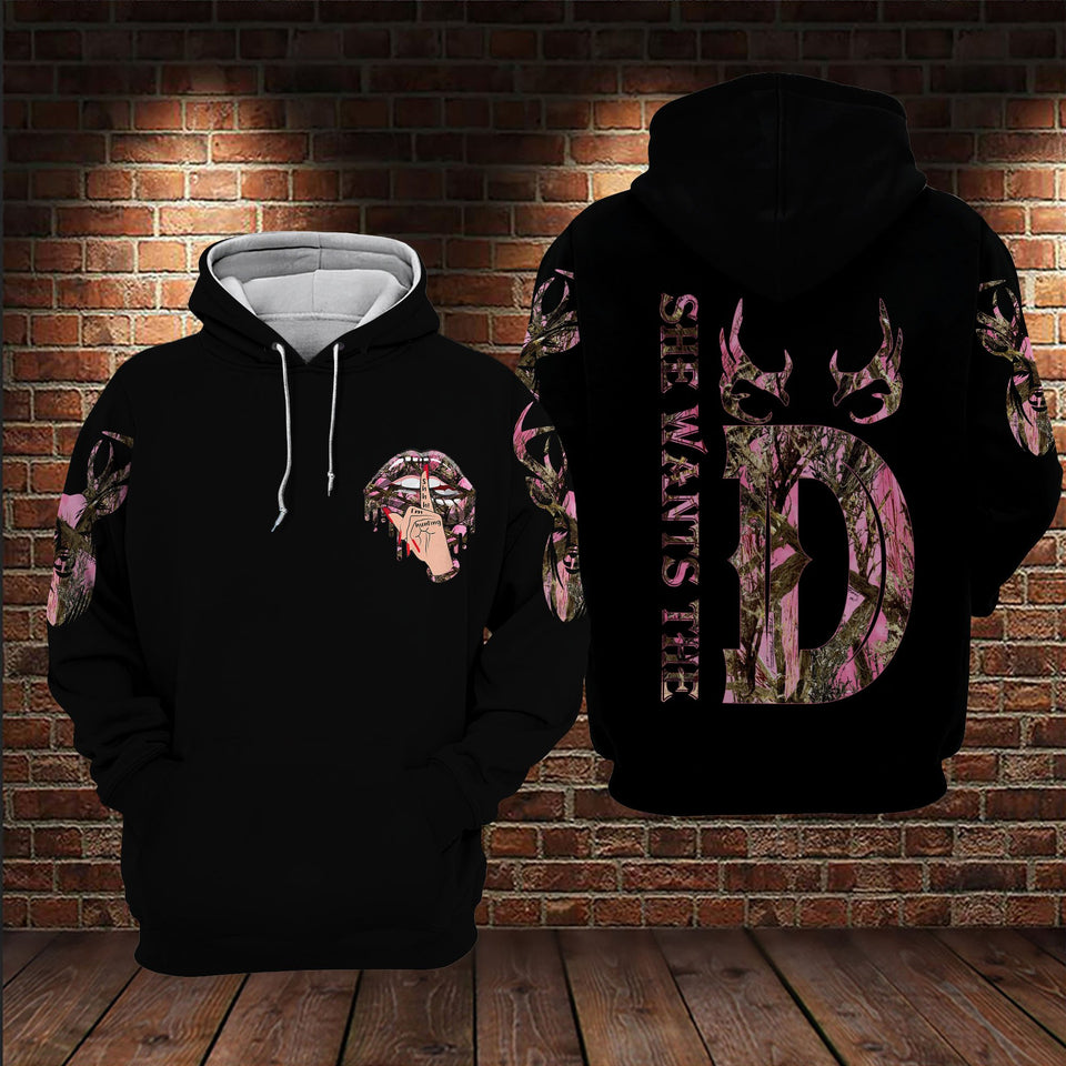 Hunting Gifts Shh I'm Hunting All Over Printed US Unisex Size Hoodie