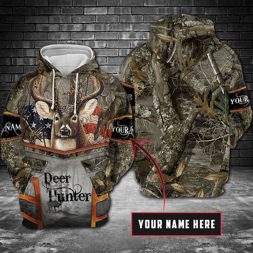 Hunting Gifts Deer Hunting Gifts Deer Hunting Personalized All Over Printed US Unisex Size Hoodie