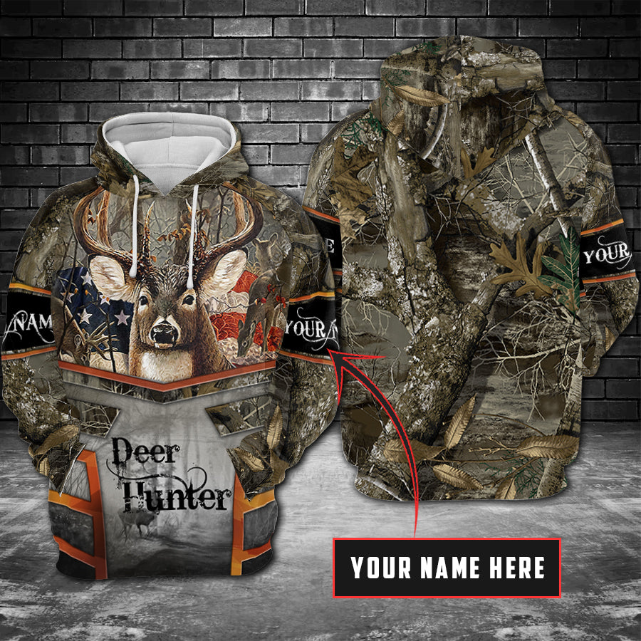Hunting Gifts Deer Hunting Gifts Deer Hunting Personalized All Over Printed US Unisex Size Hoodie
