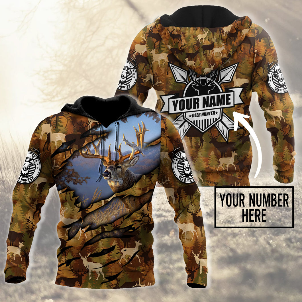 Hunting Gifts Deer Hunting Gifts Deer Hunting Personalized US Unisex Size Hoodie