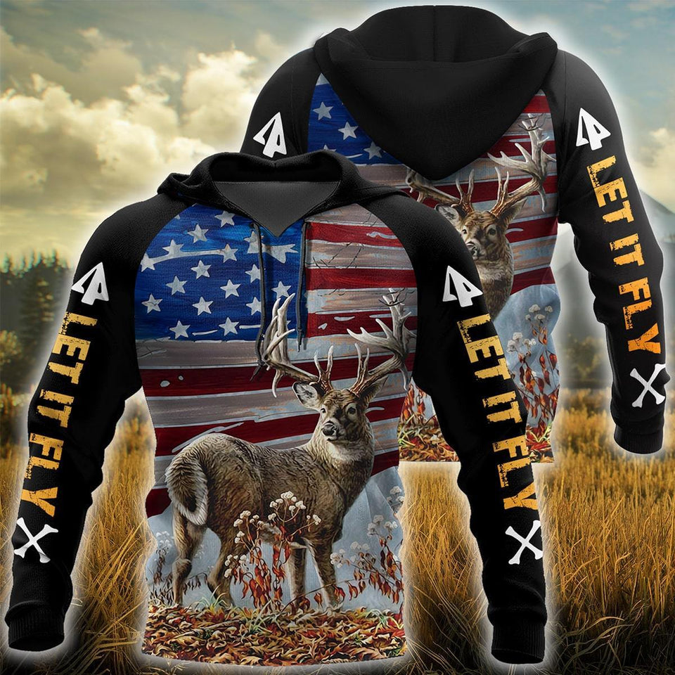 Hunting Gifts Deer Hunting Gifts Deer Hunting US Unisex Size Hoodie