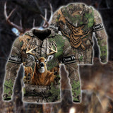 Hunting Gifts Deer Hunting Gifts Deer Hunter All Over Printed US Unisex Size Hoodie