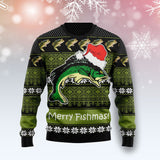 Fishing Merry Fishmas Ugly Christmas Sweater 