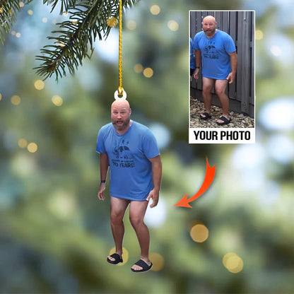 Flat Custom photo Friend Ornament