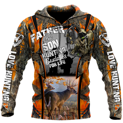 Hunting Gifts Deer Hunting Gifts Deer Hunting All Over Printed US Unisex Size Hoodie