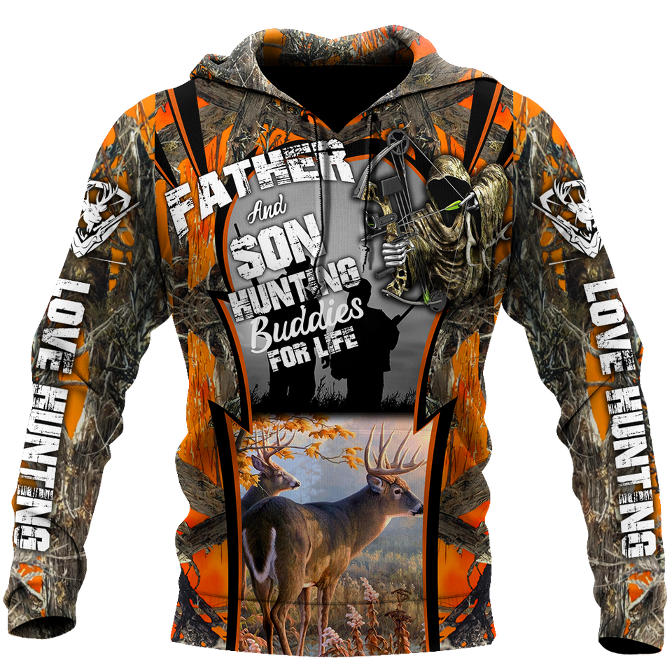 Hunting Gifts Deer Hunting Gifts Deer Hunting All Over Printed US Unisex Size Hoodie