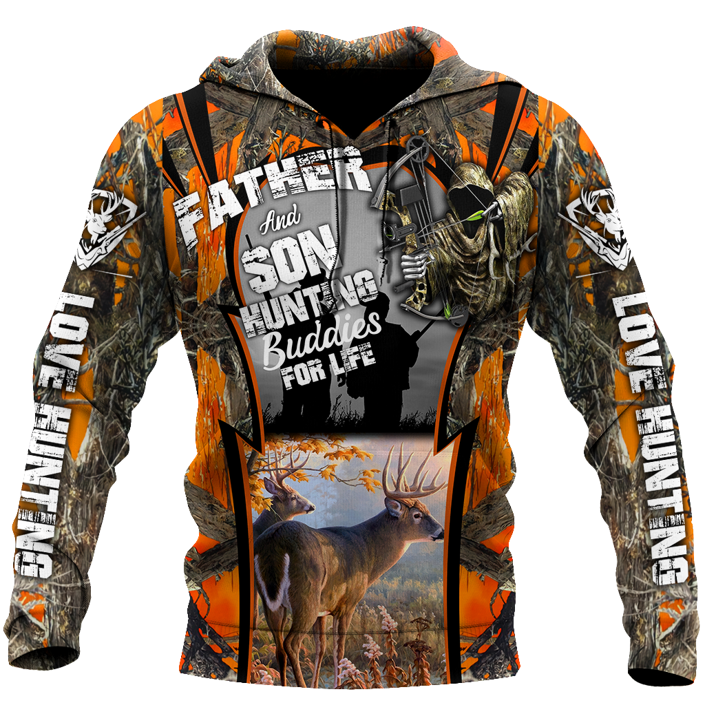 Hunting Gifts Deer Hunting Gifts Deer Hunting All Over Printed US Unisex Size Hoodie