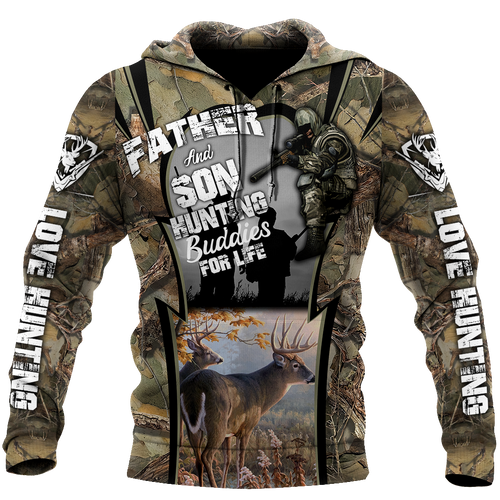 Hunting Gifts Deer Hunting Gifts Deer Hunting Love Hunting All Over Printed US Unisex Size Hoodie