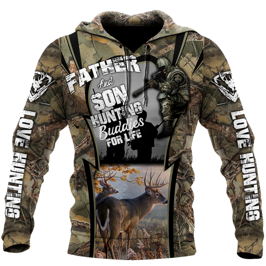 Hunting Gifts Deer Hunting Gifts Deer Hunting Love Hunting All Over Printed US Unisex Size Hoodie