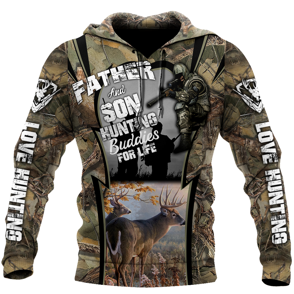 Hunting Gifts Deer Hunting Gifts Deer Hunting Love Hunting All Over Printed US Unisex Size Hoodie