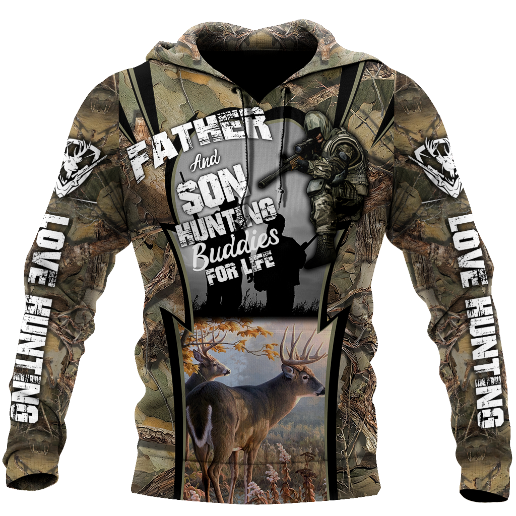 Hunting Gifts Deer Hunting Gifts Deer Hunting Love Hunting All Over Printed US Unisex Size Hoodie