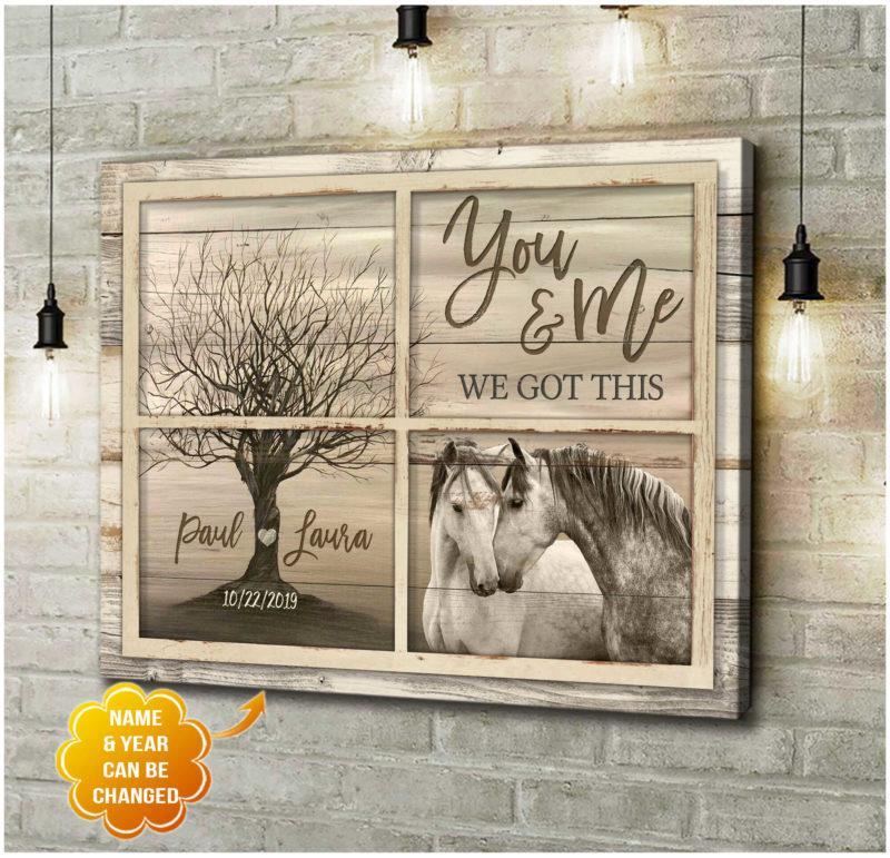 Horse You And Me We Got This Horses Canvas And Poster, Canvas Painting, Wall Decor Visual Art
