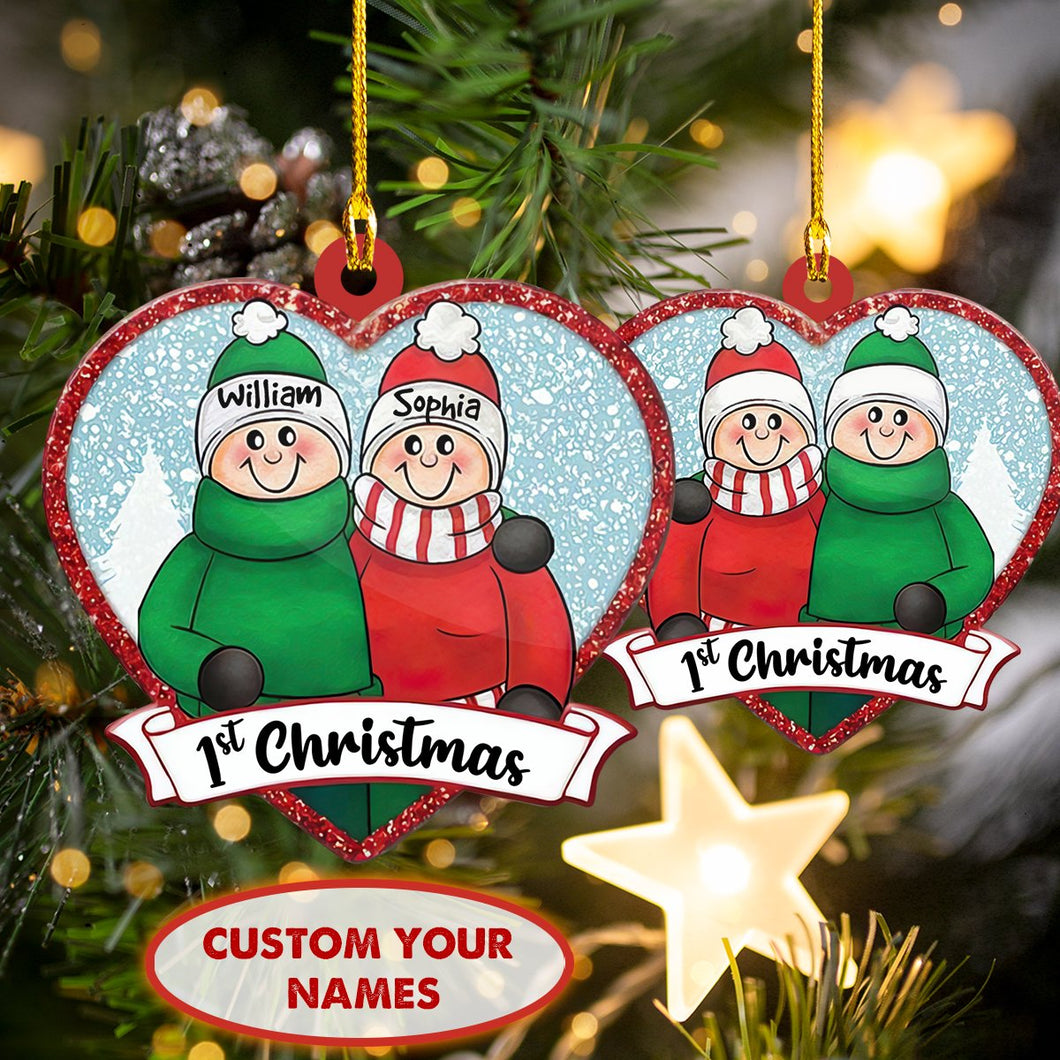 Custom Shaped Ornament - 1st Christmas - Dah 132
