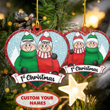 Custom Shaped Ornament - 1st Christmas - Dah 132