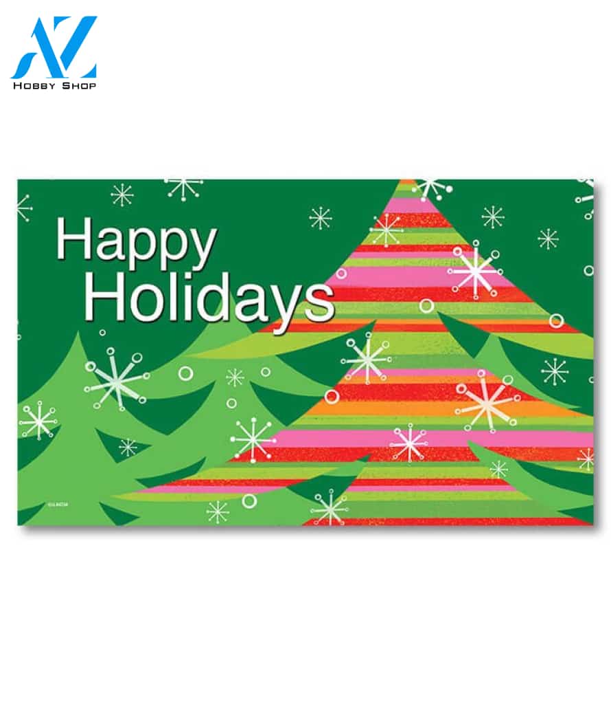 Mod Christmas Tree Doormat - 18" x 30"