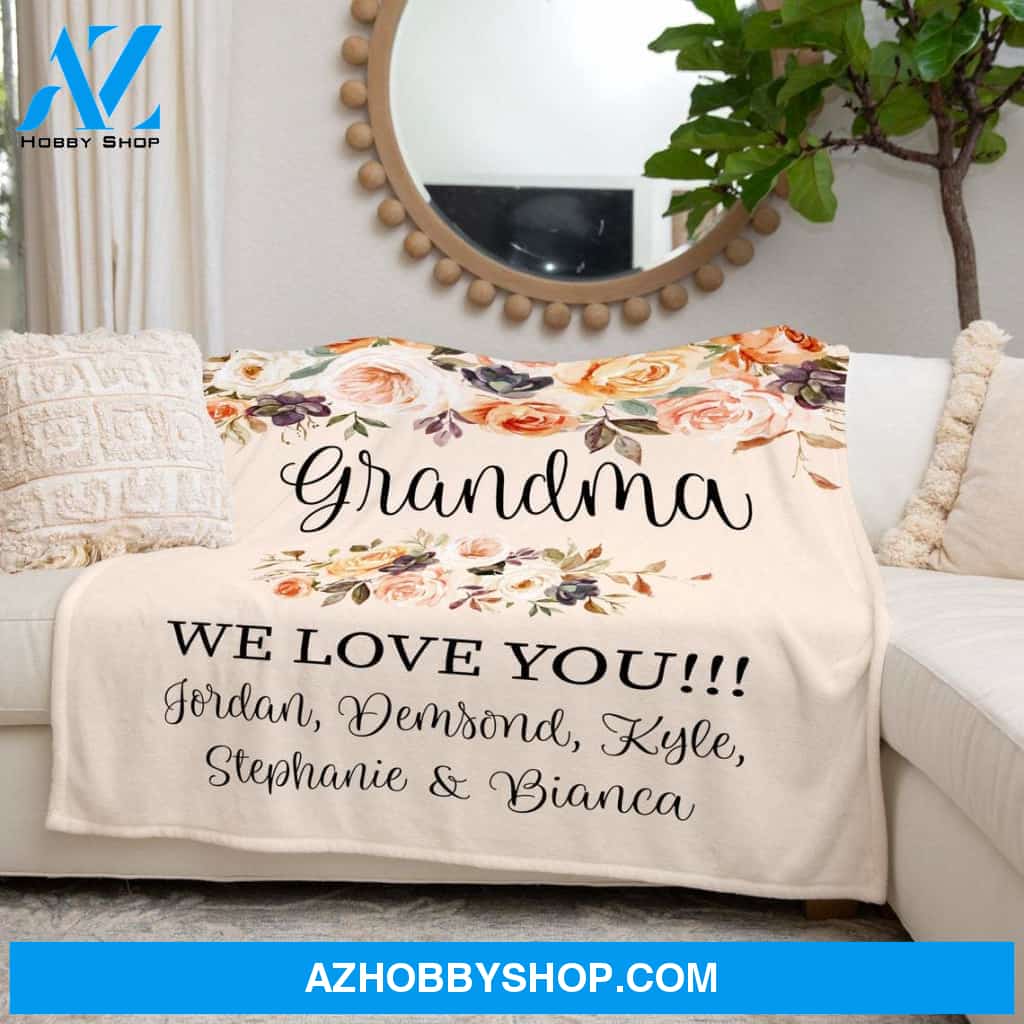 Mom Blanket, Grandma Blanket Blanket For Grandma Family Blanket, Mother'S Day Gift, Gift For Mom