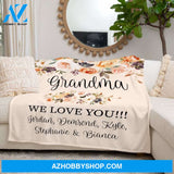 Mom Blanket, Grandma Blanket Blanket For Grandma Family Blanket, Mother'S Day Gift, Gift For Mom