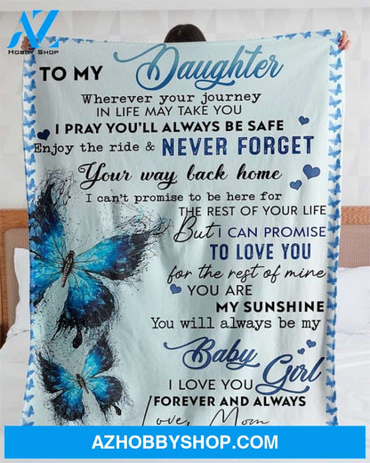 Mom Blanket, To My Daughter Blanket From Mom, Mothers Day Blanket