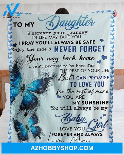 Mom Blanket, To My Daughter Blanket From Mom, Mothers Day Blanket