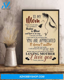 Mom Canvas To My Mom I I Know It's Not Easy Son Canvas Wall Art Full Size