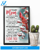 Mom Canvas To My Mom I Know It's Not Easy Son Cardinal Canvas Wall Art Full Size