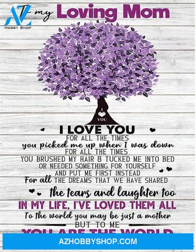Mom Canvas To My Loving Mom I Love You For All The Times Son Tree Canvas Wall Art Full Size