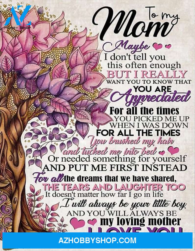Mom Canvas To My Mom Maybe I Don't Tell You Son Purple Tree Canvas Wall Art Full Size