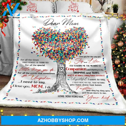 Mom Compassion Fleece Blanket Christmas Gift For Mom