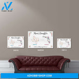 Mom & Daughter State Floral Premium Canvas