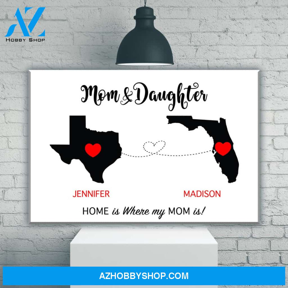 Mom & Daughter State Premium Canvas
