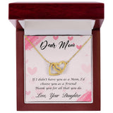 Mom From Daughter Happy Mother’s Day Interlocking Hearts Necklace