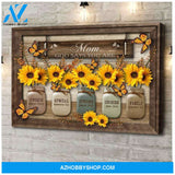 Mom God Says You Are Unique Special Strong Vases Sunflower And Butterfly Canvas Wall Art Mothers Day Gifts