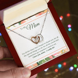 Mom I Love You Interlocking Hearts Necklace