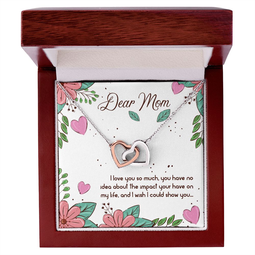 Mom I Love You So Much Interlocking Hearts Necklace