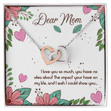Mom I Love You So Much Interlocking Hearts Necklace