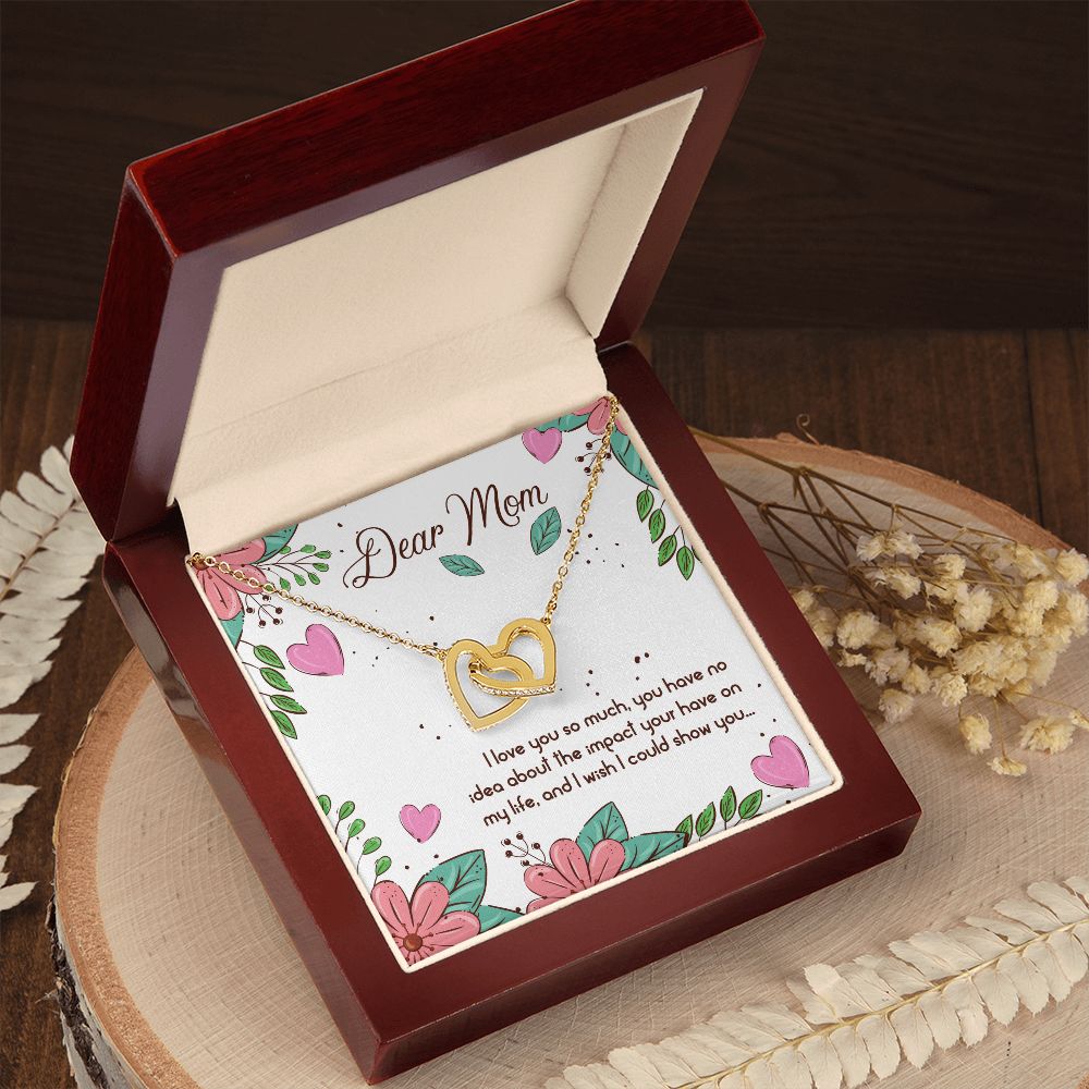 Mom I Love You So Much Interlocking Hearts Necklace