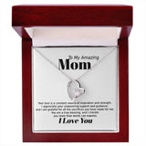 Mom Inspiration and Strength Forever Love Heart Necklace Gift In Gold or Silver