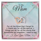 Mom  Interlocking Hearts Necklace